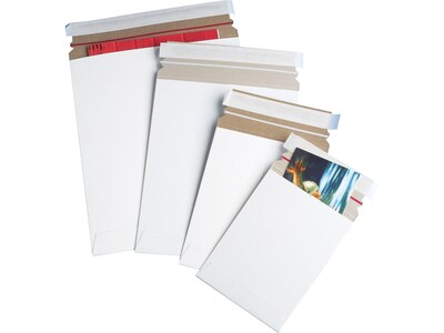 Stayflats Plus® Self-Seal Mailers, 9 x 11-1/2, White, 25/Case