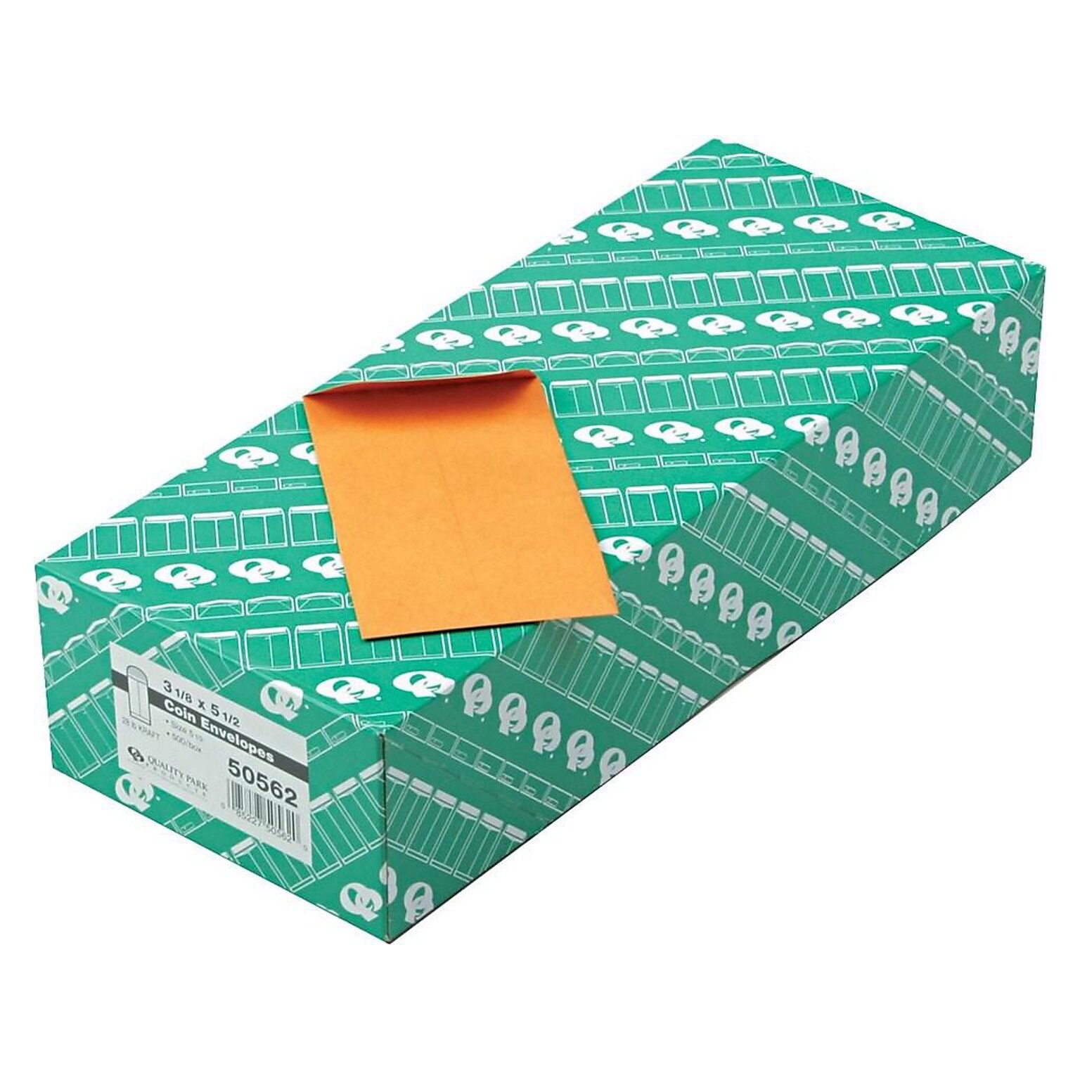 Quality Park Gummed Currency Envelopes, 5 1/2 x 3 1/8, Brown, 500/Box (QUA50562)