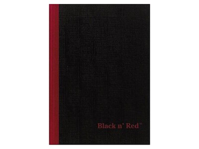 Oxford Black n Red 1-Subject Professional Notebooks, 5.8 x 8.3, Wide Ruled, 96 Sheets, Black (JDK