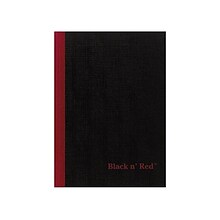 Oxford Black n Red 1-Subject Professional Notebooks, 5.8 x 8.3, Wide Ruled, 96 Sheets, Black (JDK