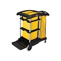 Rubbermaid Commercial Janitorial 3-Shelf Cleaning Cart (FG9T7200BLA)