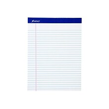 Ampad Perforated Notepads, 8.5 x 11.75, Wide Ruled, White, 50 Sheets/Pad, 12 Pads/Pack (TOP 20-360