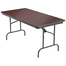 ICEBERG Premium Folding Table, 60 x 30, Mahogany (55214)