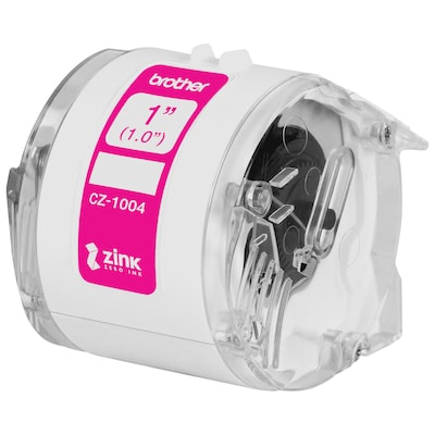Brother CZ-1004 Continuous Paper Label Roll with ZINK® Zero Ink technology, 1" x 16-4/10', Multicolored (CZ-1004)