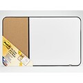 Post-it® Sticky Cork and Dry Erase Board, 22 x 34, Black and Gray, Includes Post-it® Marker (558-BB-DE)