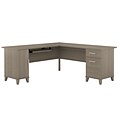 Bush Furniture Somerset 72W L Shaped Desk with Storage, Ash Gray/White (WC81610K)