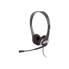 Cyber Acoustics AC Computer Headset, Over-the-Head, Black (AC-204)