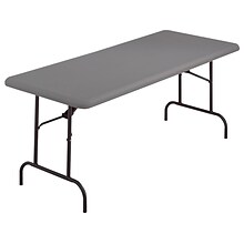 ICEBERG IndestrucTable TOO 1200 Series Folding Table, 72 x 30, Charcoal (65227)