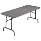 ICEBERG IndestrucTable TOO 1200 Series Folding Table, 72" x 30", Charcoal (65227)