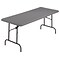 ICEBERG IndestrucTable TOO 1200 Series Folding Table, 72 x 30, Charcoal (65227)