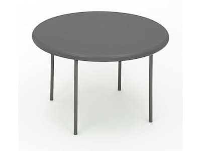 ICEBERG IndestrucTable TOO 1200 Series Folding Table, 48 x 24, Charcoal (65247)