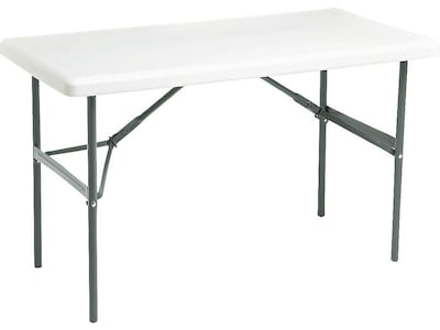 ICEBERG IndestrucTable TOO 1200 Series Folding Table, 48 x 24, Platinum (65203)