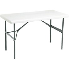 ICEBERG IndestrucTable TOO 1200 Series Folding Table, 48 x 24, Platinum (65203)