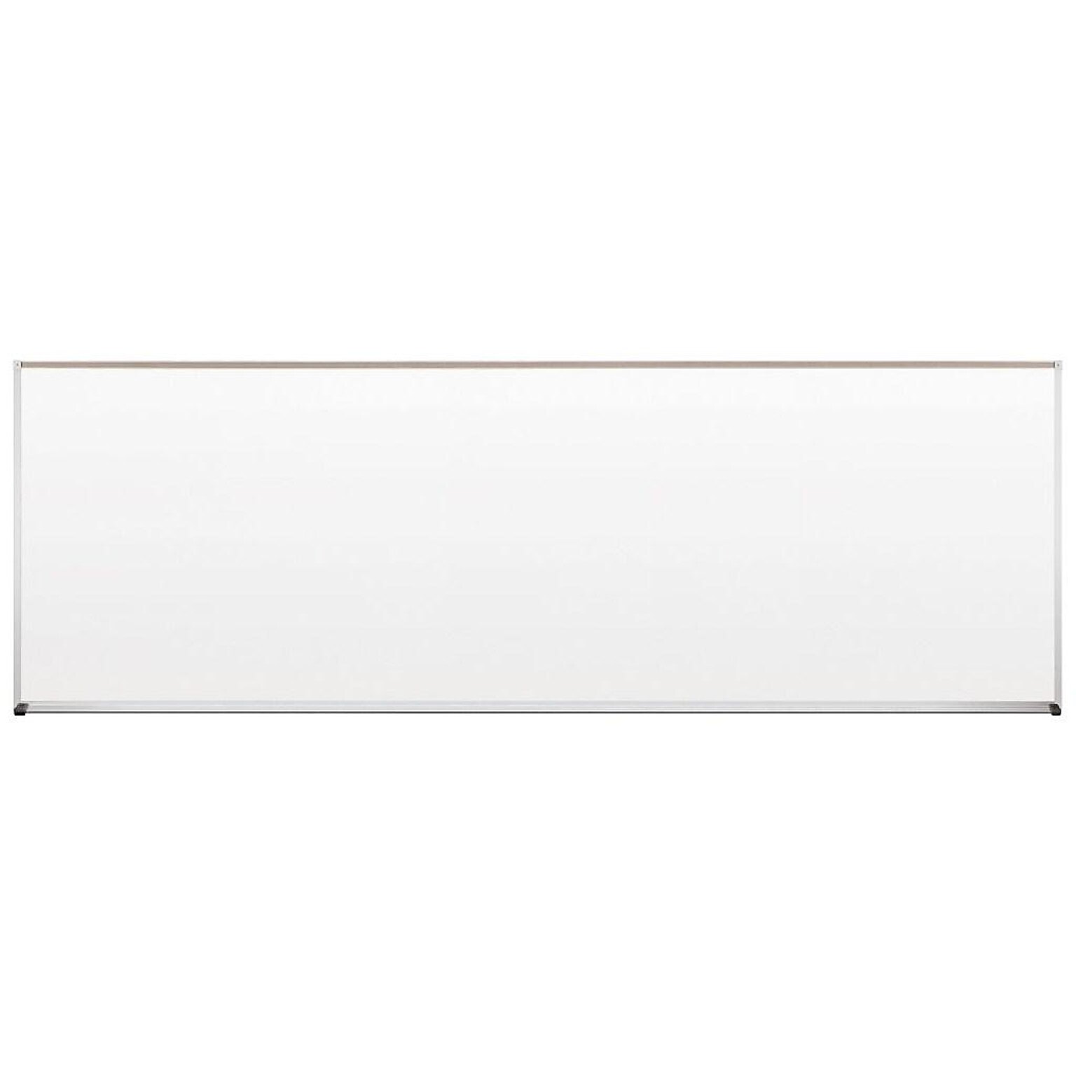 Balt Porcelain Dry-Erase Whiteboard, Anodized Aluminum Frame, 12 x 4 (202AM)