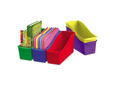 Storex Storage Bins, Assorted Colors, 5/Carton (70105U06C)