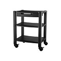 Kantek 3-Shelf Plastic/Poly Mobile Printer Stand, Black (PS540)