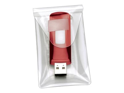 Cardinal HOLDit! Poly USB Pockets, Clear, 6/Pack (21140)