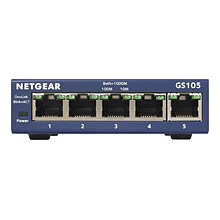 Netgear ProSAFE 5-Port Gigabit Ethernet Unmanaged Switch, Blue (GS105NA)