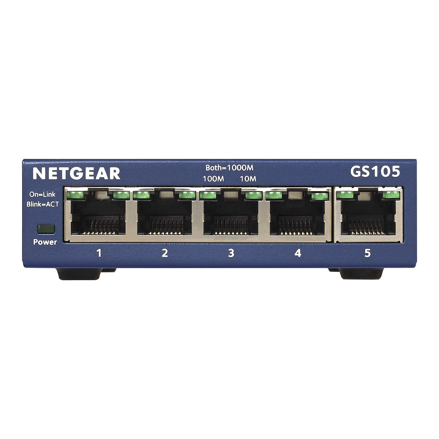 Netgear ProSAFE 5-Port Gigabit Ethernet Unmanaged Switch, Blue (GS105NA)