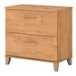 Bush Furniture Somerset 2-Drawer Lateral File Cabinet, Letter/Legal Size, 29.11"H x 29.57"W x 21.65"D, Maple Cross (WC81480)