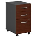 Bush Business Furniture Westfield 3 Drawer Mobile File Cabinet, Hansen Cherry/Graphite Gray, Installed (WC24453SUFA)