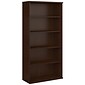Bush Business Furniture Westfield 72.8" 5-Shelf Bookcase with Adjustable Shelves, Mocha Cherry Laminated Wood (WC12914)