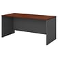 Bush Business Furniture Westfield 60"W Credenza Desk, Hansen Cherry/Graphite Gray (WC24461)