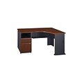 Bush Business Furniture Cubix Corner Desk with 2 Drawer Pedestal, Hansen Cherry/Galaxy (WC94428PA)
