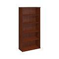 Bush Business Furniture Series C 36W 5 Shelf Bookcase, Hansen Cherry (XXXWC24414)