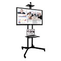 Mount-It! Steel Mobile TV Cart Stand, Black (MI-876)