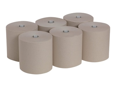 Pacific Blue Ultra Recycled Hardwound Paper Towels, 1-Ply, 6 Rolls/Carton (26495)