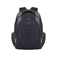 Solo New York Force Launch Backpack, Solid, Black/Red/Gray (ACV711-4)