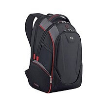 Solo New York Force Launch Backpack, Solid, Black/Red/Gray (ACV711-4)