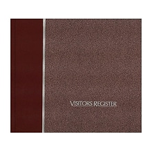 Rediform Visitor Book, 9.88 x 8.5, Burgundy, 64 Sheets/Book (57-803)