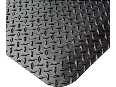 Crown Industrial Deck Plate Anti-Fatigue Floor Mat, 24 x 36, Black (CWNCD0023DB)