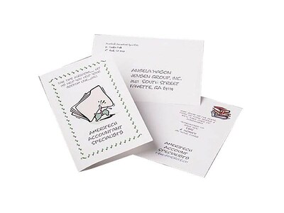 Avery Half-Fold Greeting Cards with Envelopes, 5.5" x 8.5", Matte White, Inkjet, 30/Pack (08316)