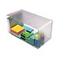 Deflect-O Cube 1 Compartment Stackable Plastic Compartment Storage, Clear (350501)