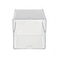 Deflect-O Cube 1 Compartment Stackable Plastic Compartment Storage, Clear (350401)