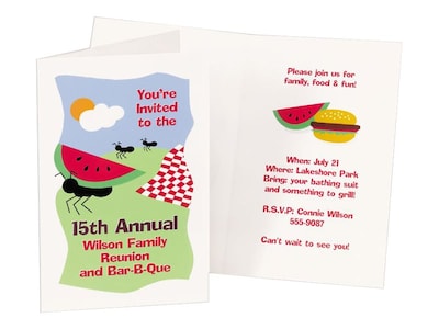 Avery Half-Fold Greeting Cards with Envelopes, 5.5" x 8.5", Matte White, Inkjet, 20/Pack (03265)