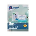 Avery Quarter-Fold Greeting Cards with Envelopes, 4.25 x 5.5, Matte White, Inkjet, 20/Pack (03266)