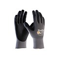 MaxiFlex 34-874 Nitrile Coated Nylon/Elastane Gloves, XL, 15 Gauge, A1 Cut Level, Dark Gray, 12 Pair