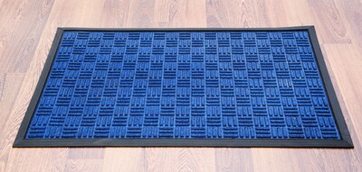 Floortex Doortex  Ribmat Heavy Duty Indoor/Outdoor Entrance Mat 36"x60" Blue(FR490150FPRBL)