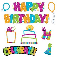 Trend Color Harmony WipeOff® Birthday Mini Bulletin Board Set, 3 Sets of 15 (T-8781BN)