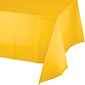 Creative Converting 54"W x 108"L School Bus Yellow Plastic Tablecloths, 3 Count (DTC011012TC)