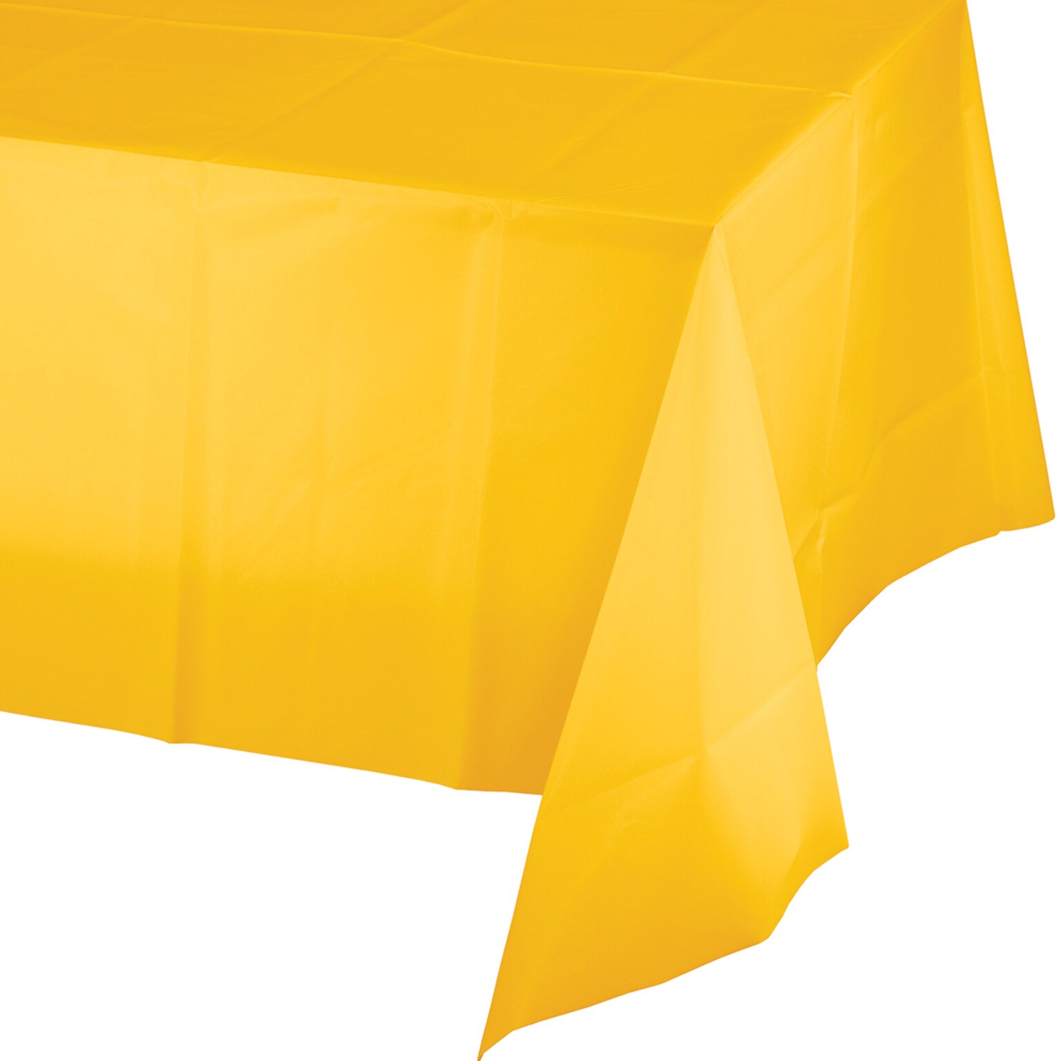 Creative Converting 54W x 108L School Bus Yellow Plastic Tablecloths, 3 Count (DTC011012TC)