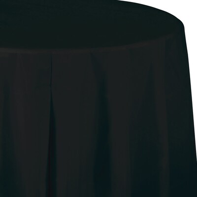 Creative Converting 82 Black Round Plastic Tablecloths, 3 Count (DTC703260TC)