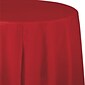 Creative Converting 82" Classic Red Round Plastic Tablecloths, 3 Count (DTC703548TC)
