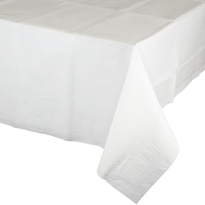 Creative Converting 54W x 108L White Paper Tablecloths, 3 Count (DTC710241TC)