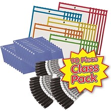 Charles Leonard Dry Erase Pocket Class Pack, 90 Pieces (CHL29190)