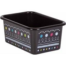Teacher Created Resources Chalkboard Brights Small Plastic Storage Bin, Pack of 6 (TCR20894BN)